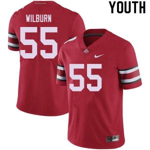 Youth Ohio State Buckeyes #55 Trayvon Wilburn Red Nike NCAA College Football Jersey August CGU5244II